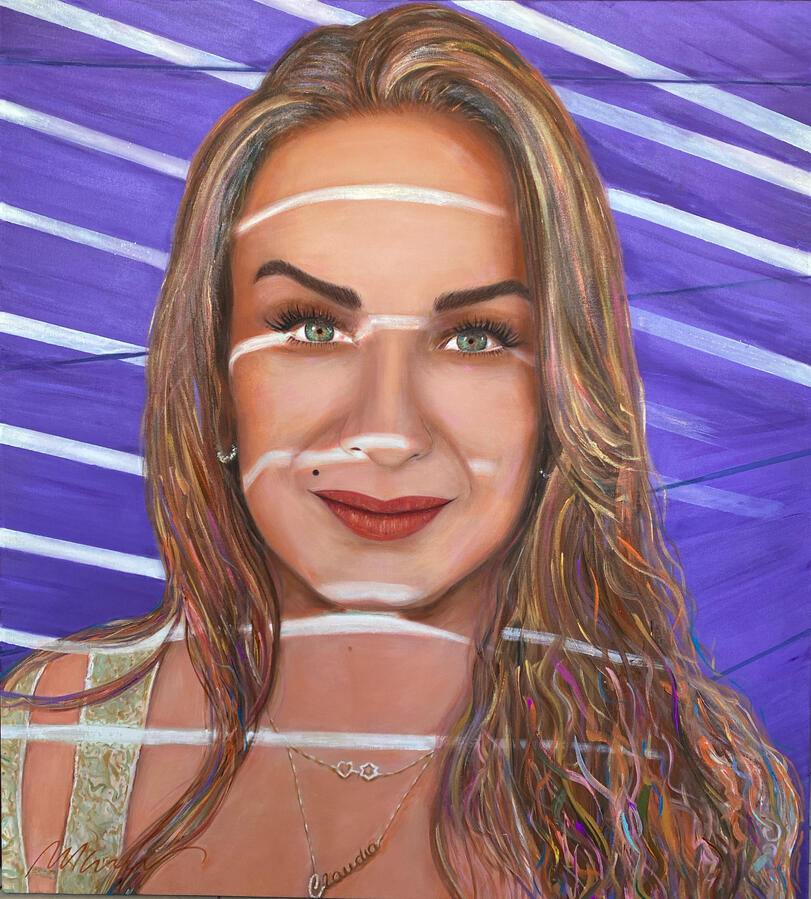 Retrato Individual · Acrílico en canvas · Individual Portrait · Acrylic on canvas Retrato femenino · Acrílico en canvas · Marcos Ribadeneira