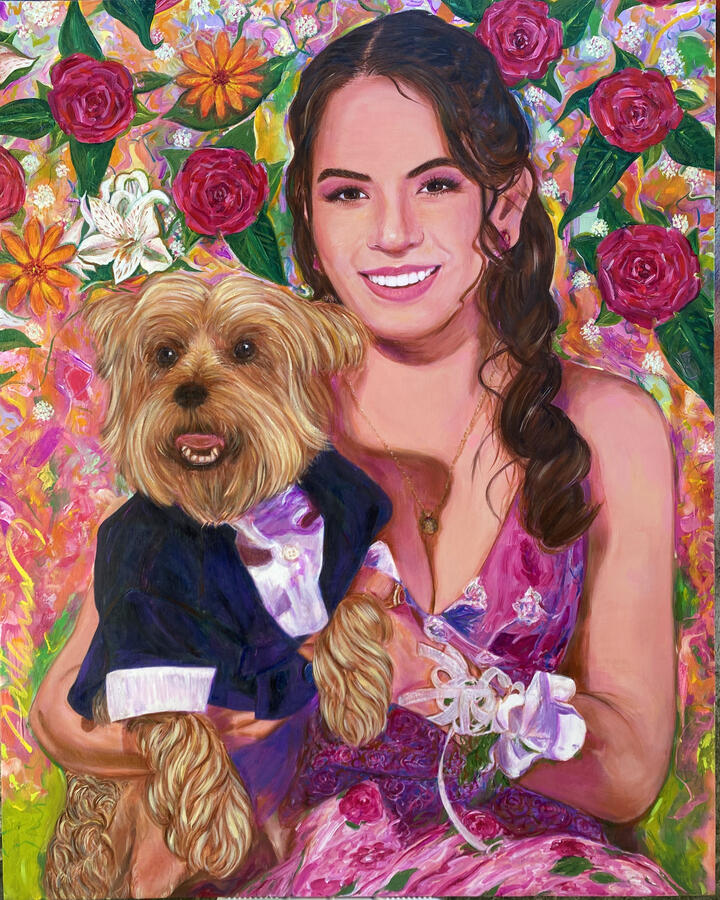 Retrato de mascota acrílico · Marcos Ribadeneira · MRS Artist · Houston